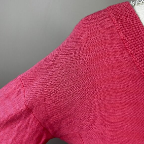 Vineyard Vines Pink Scoop Neck Pull Over Sweater XS Thin Weight Cotton - Picture 4 of 10